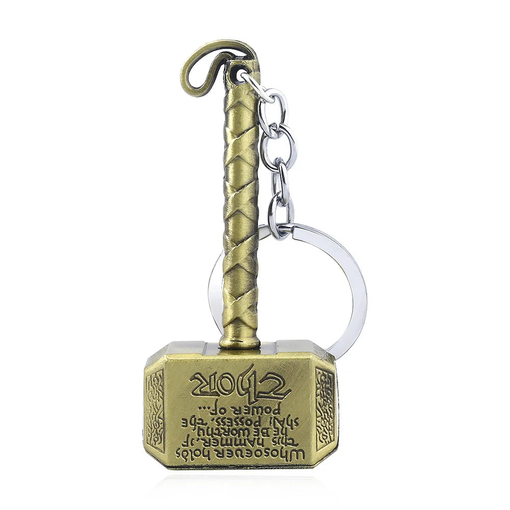 Thor Hammer Metal Keychain